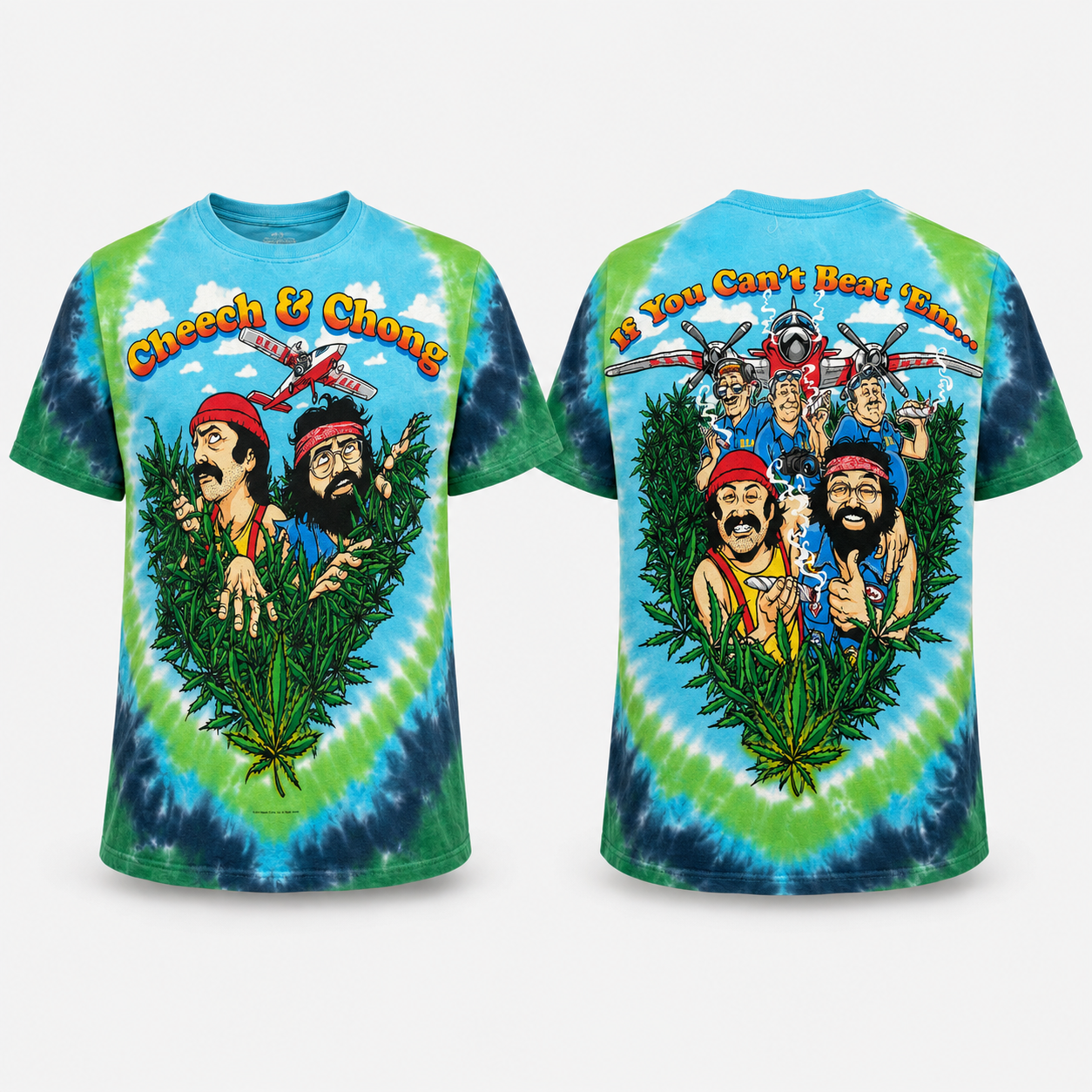 Cheech & Chong “If You Can’t Beat ’Em” Two-Sided Tie-Dye T-Shirt