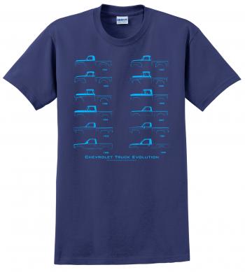 chevy truck evolution t-shirt