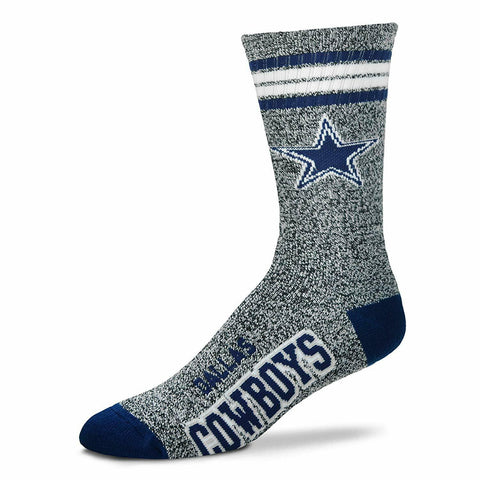 Dallas Cowboys Grey Marbled 4 Stripe Sock