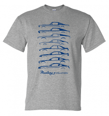 ford mustang evolution t-shirt