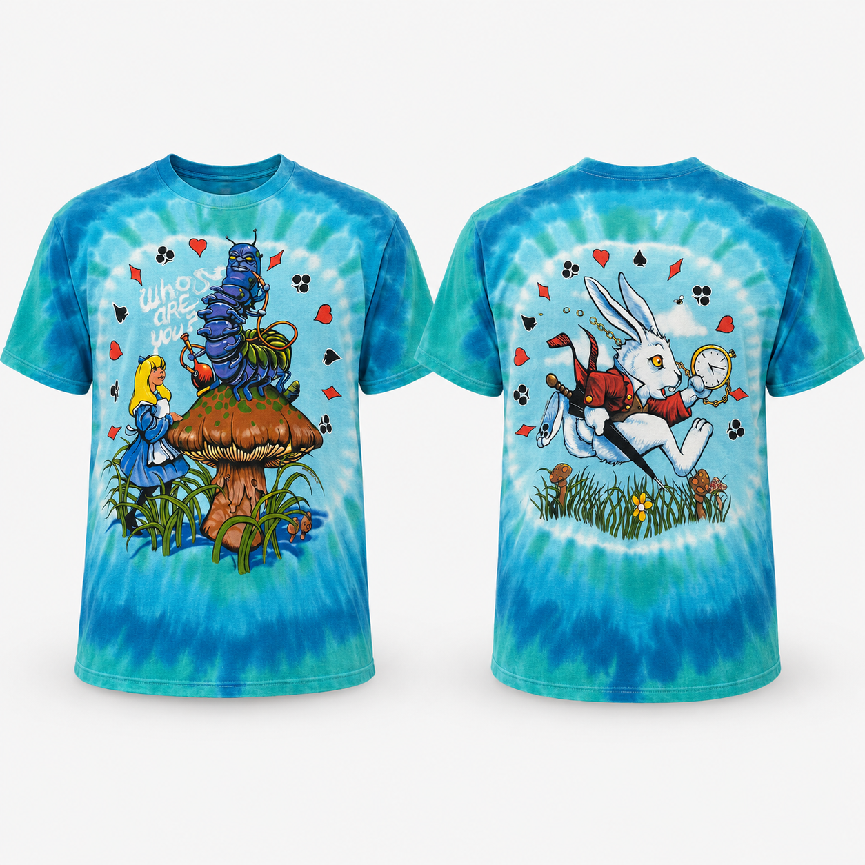 Liquid Blue Alice in Wonderland Tie-Dye T-Shirt