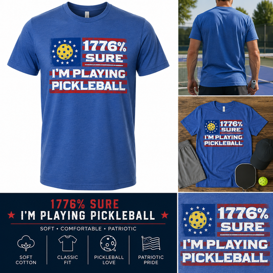 1776% Sure I'm Playing Pickleball T-Shirt