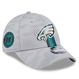 Philadelphia Eagles Grey Sideline New Era 9FORTY Stretch-Snap Hat