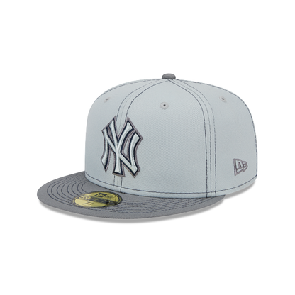 New York Yankees 5950 Fitted Grey Pop Baseball Cap