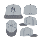 New York Yankees 5950 Fitted Grey Pop Baseball Cap