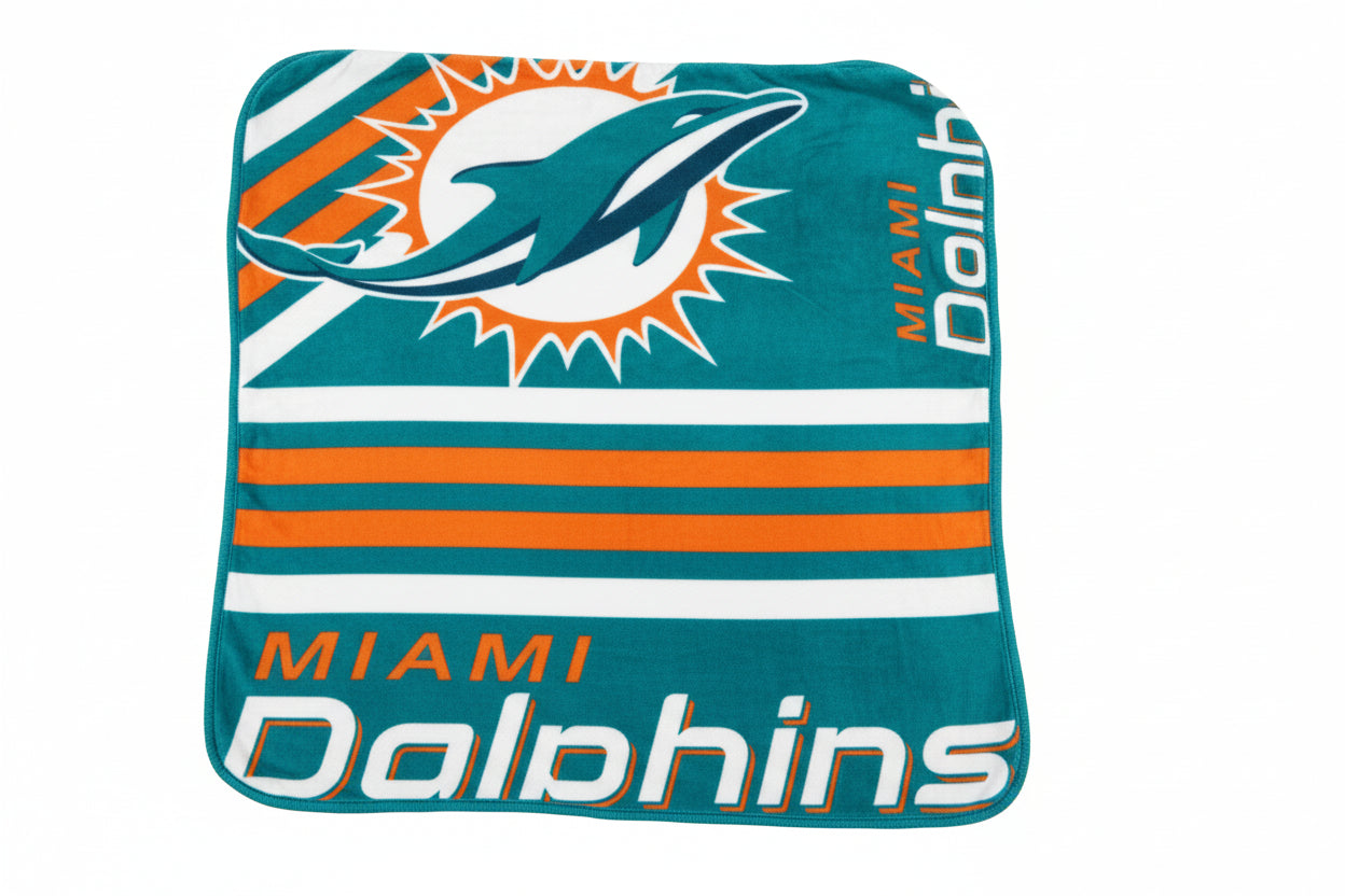 Miami Dolphins Raschel Throw - Eclectic-Sports