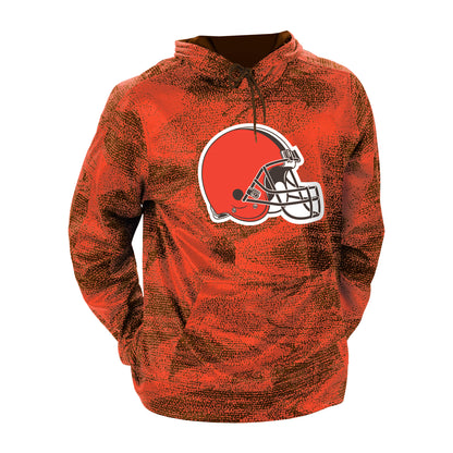 Cleveland Browns Zubaz Static Pullover Hoodie - Eclectic-Sports