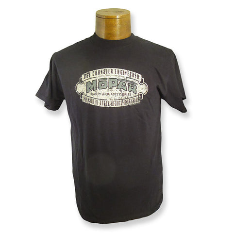 Mopar 1937 Logo  Black T-Shirt - Eclectic-Sports