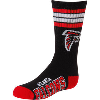 Atlanta Falcons Men's Four Stripe For Bare Feet Socks - Eclectic-Sports