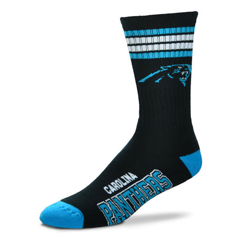 Carolina Panthers Men's Four Stripe For Bare Feet Socks - Eclectic-Sports