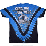 Carolina Panthers Men's Majestic V-Dye Tie -Dye  Logo T-shirt - Eclectic-Sports