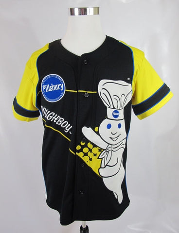 Gerneral Mills Pillsbury Dough Boy Button Up Jersey Shirt - Eclectic-Sports