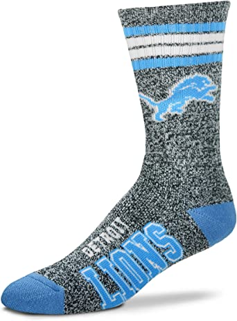 Detroit Lions GreyMarbled 4 Stripe Sock
