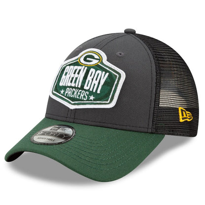 Green Bay Packers  New Era 21' NFL Draft Trucker 9FORTY Snapback Adjustable Hat - Eclectic-Sports