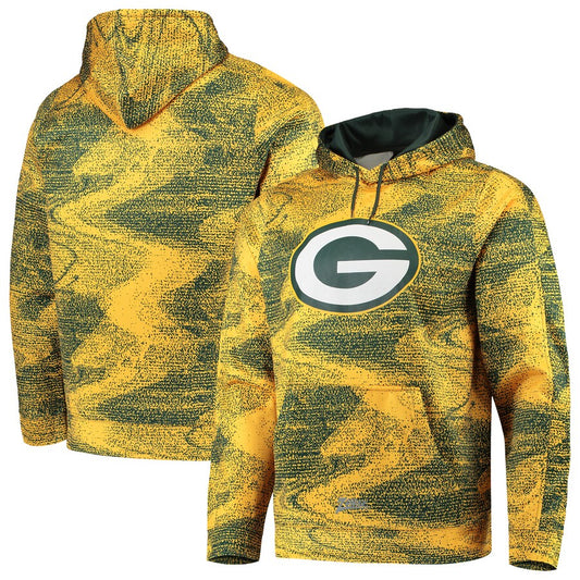 Green Bay Packers  Zubaz Static Pullover Hoodie - Eclectic-Sports