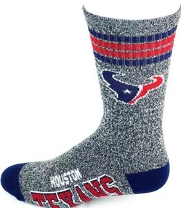 Houston Texans Grey Marbled 4 Stripe Sock