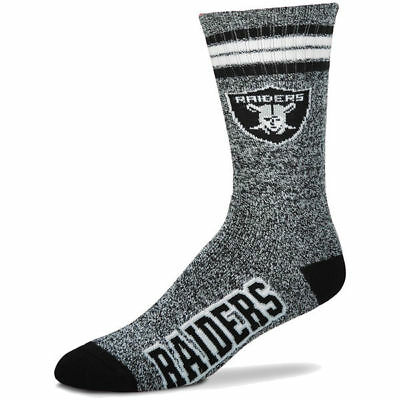 Las Vegas Raiders Grey Marbled 4 Stripe Sock - Eclectic-Sports