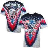 New England Patriots Men's V-Dye Tie -Dye  Logo T-Shirt - Eclectic-Sports
