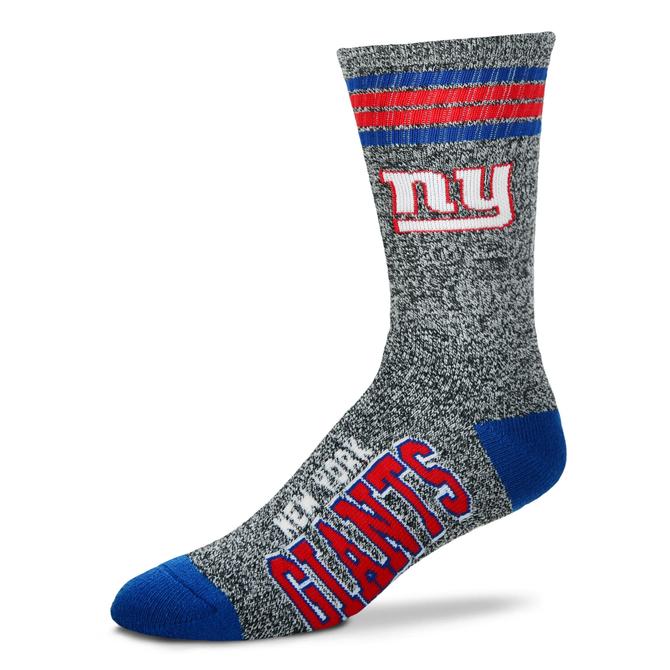 New York Giants Grey Marbled 4 Stripe Sock - Eclectic-Sports