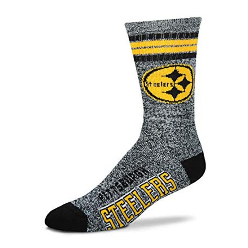 Pittsburg Steelers Marbled 4 Stripe Sock - Eclectic-Sports