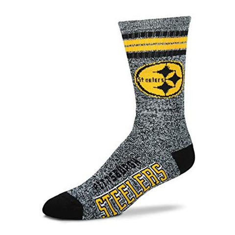 Pittsburg Steelers Marbled 4 Stripe Sock