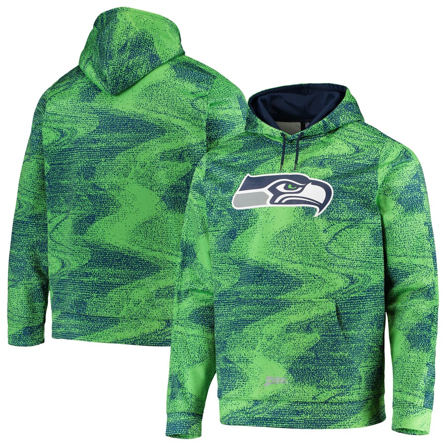 Seattle Seahawks  Zubaz Static Pullover Hoodie - Eclectic-Sports