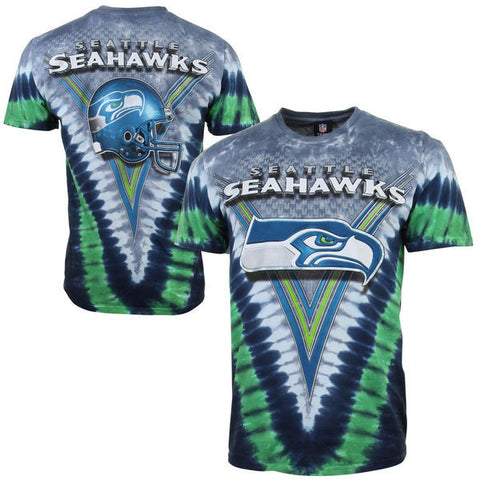 Seattle Seahawks V Tie -Dye T- Shirt - Eclectic-Sports