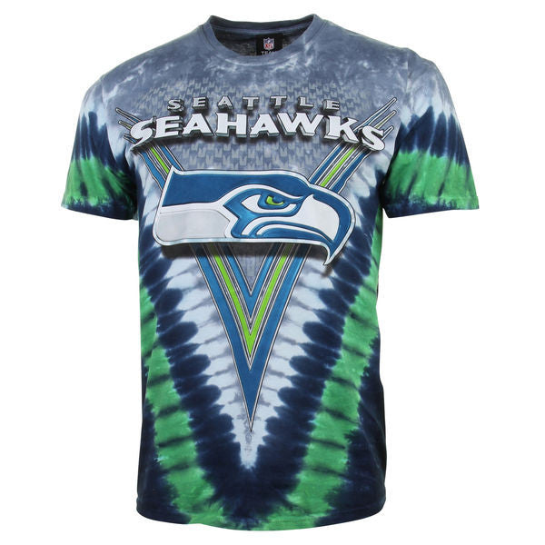 Seattle Seahawks V Tie -Dye T- Shirt - Eclectic-Sports