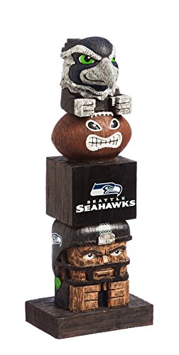 Seattle Seahawks 16" Team Tiki Totem - Eclectic-Sports