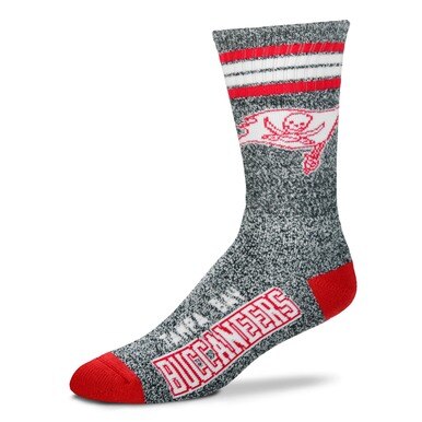 Tampa Bay Buccaneers Marbled 4 Stripe Sock - Eclectic-Sports