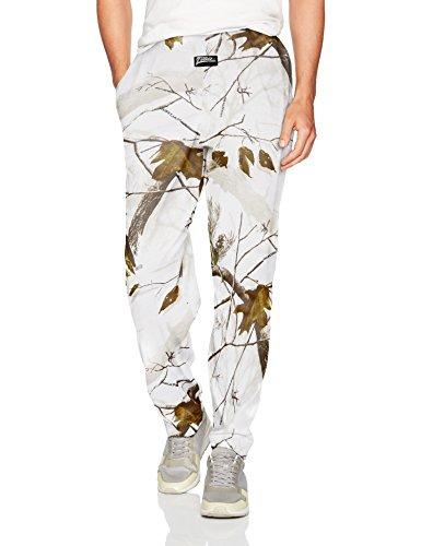 Zubaz Realtree Camo Printed Athletic Lounge Pants, Snow White - Eclectic-Sports